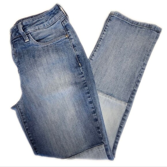 NYDJ (Not Your Daughter's Jeans) Patchwork Skinny Slim Ankle Jeans, 8 - Picture 1 of 13